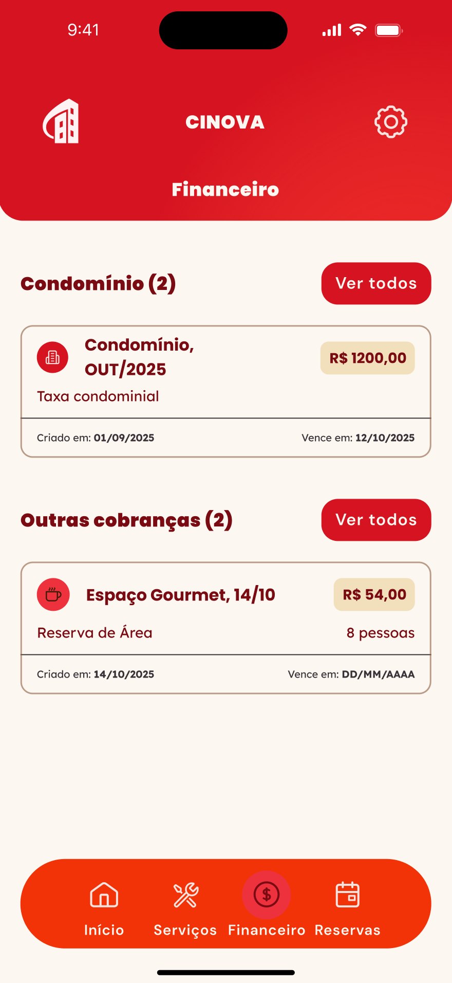 Cobranças do condomínio e outras cobranças