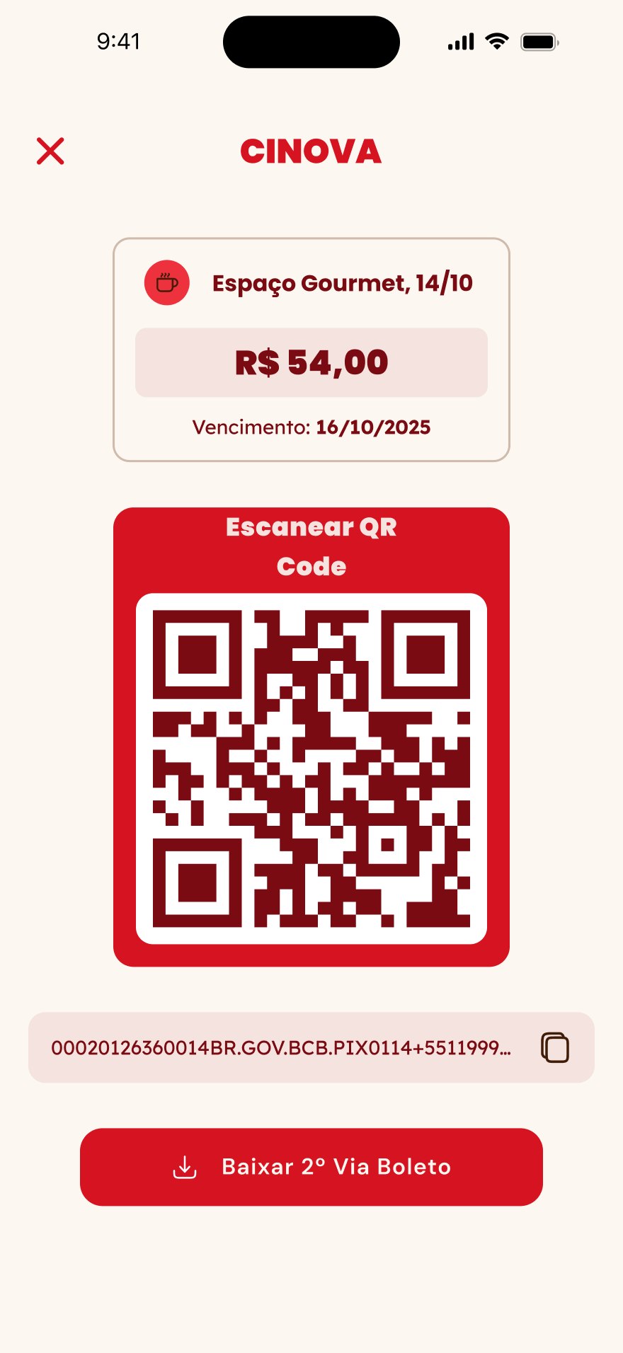 Pagamento com QR Code e 2ª via de boleto
