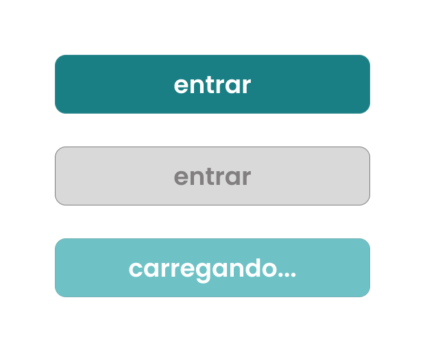 Botão primário entrar nos estados padrão, desabilitado e carregando
