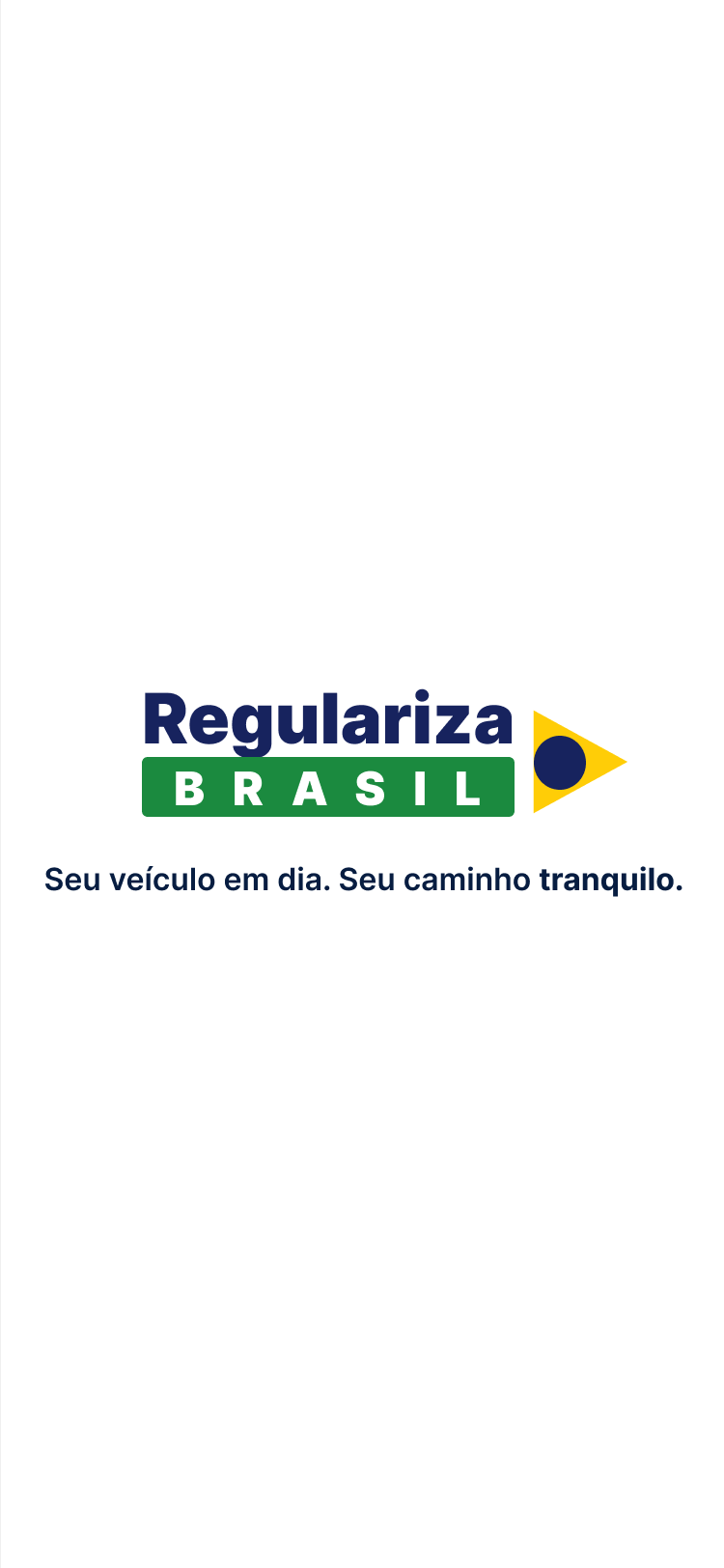 Tela de abertura com logo Regulariza Brasil